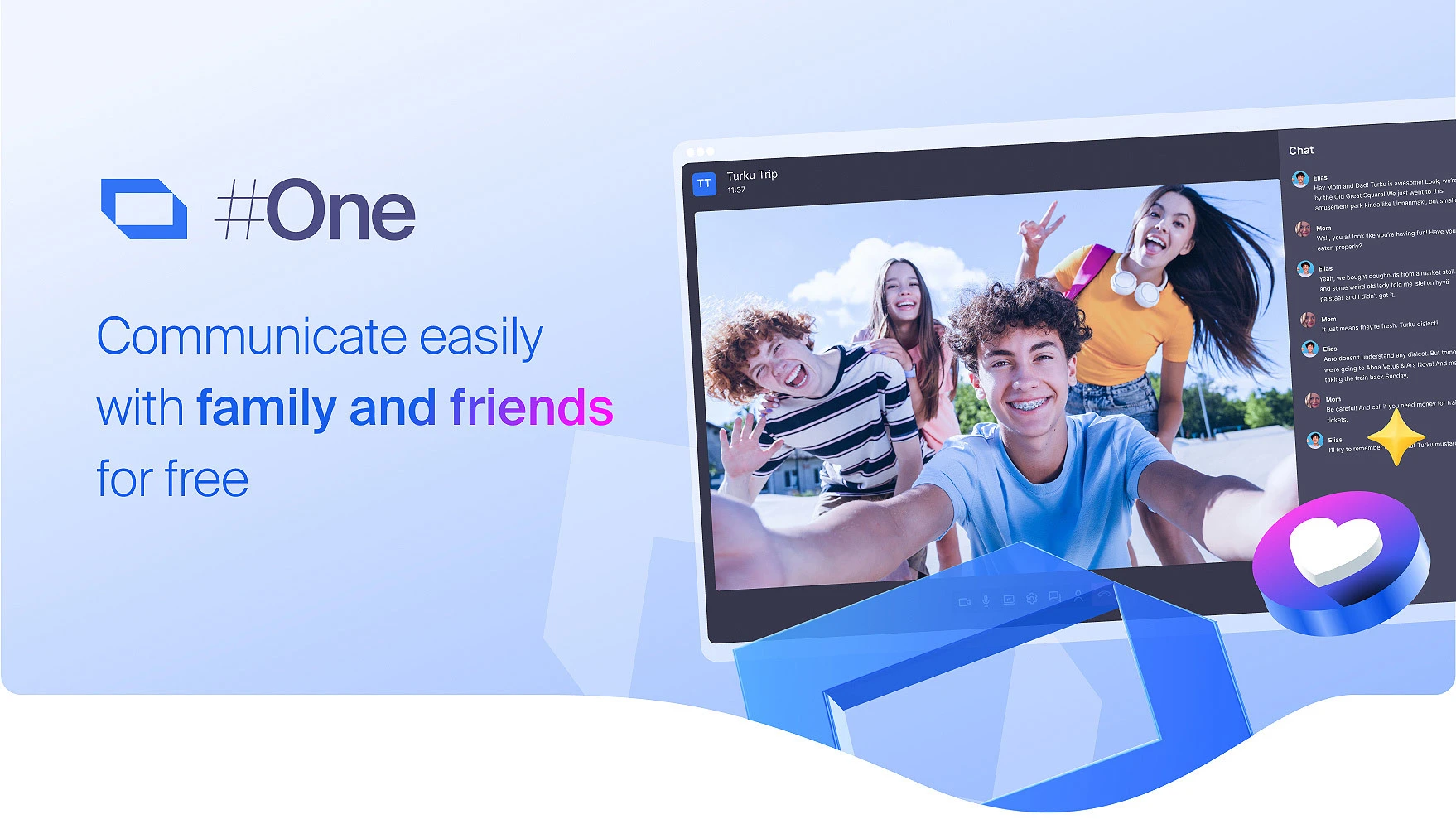 Communicate easily with family and friends in #One Personal, now available for free!